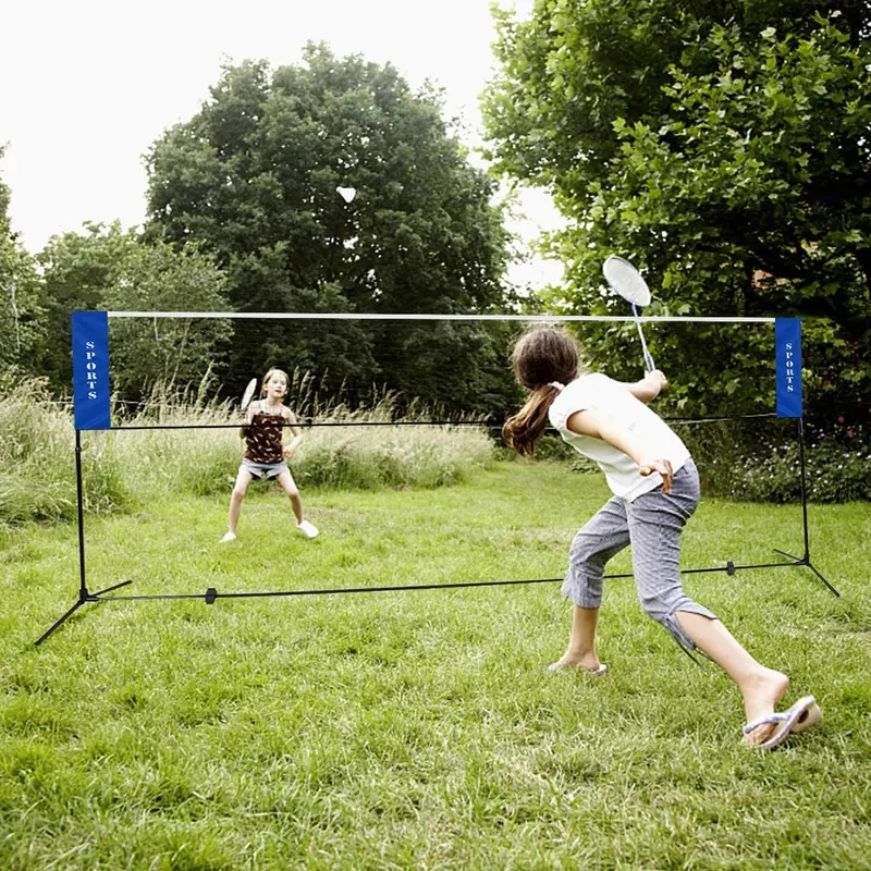 Tragbares Badmintonnetz, höhenverstellbar von 2,5' bis 5'