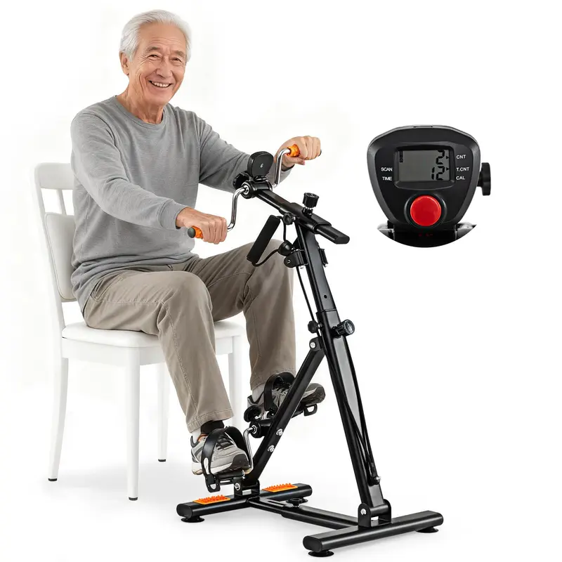 Trettrainer mit einstellbarem Widerstand für Arm- und Beintraining – Orange