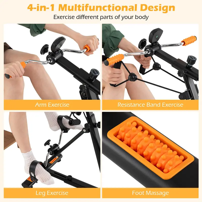 Trettrainer mit einstellbarem Widerstand für Arm- und Beintraining – Orange 2