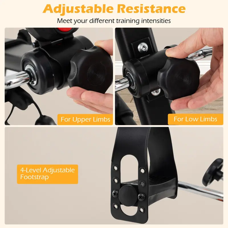 Trettrainer mit einstellbarem Widerstand für Arm- und Beintraining – Orange