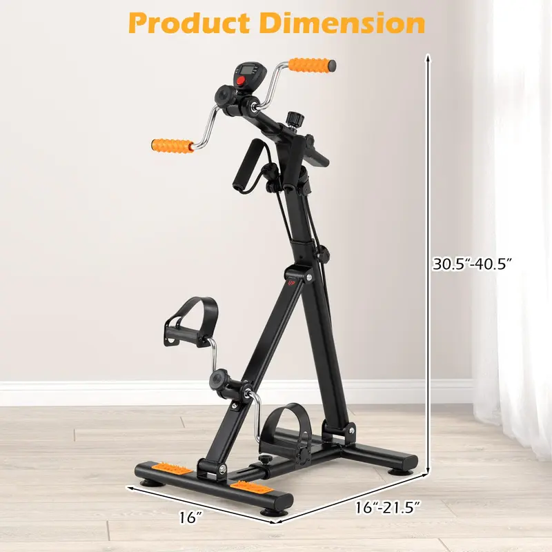 Trettrainer mit einstellbarem Widerstand für Arm- und Beintraining – Orange