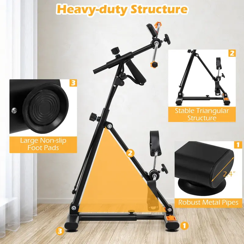 Trettrainer mit einstellbarem Widerstand für Arm- und Beintraining – Orange