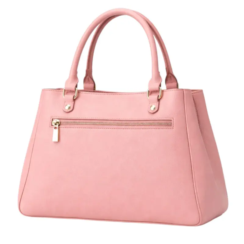 Tuxzen Damen-Handtasche aus hellem Beige-Leder, stilvoll 2