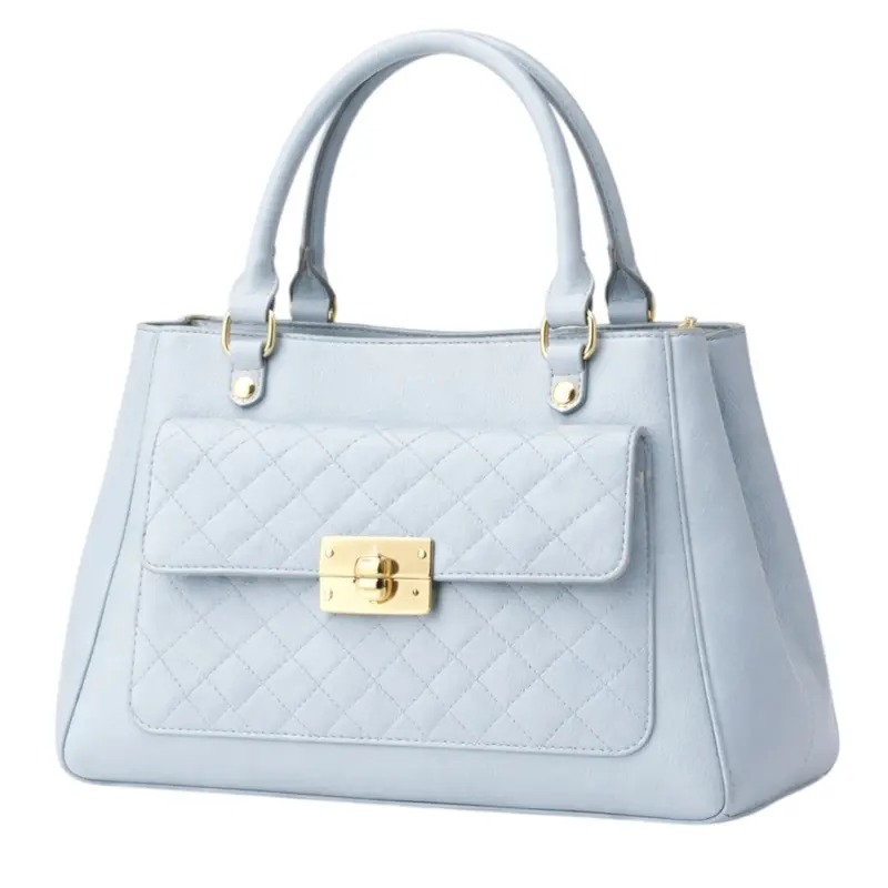 Tuxzen Damen-Handtasche aus Leder in Hellblau – elegantes Design
