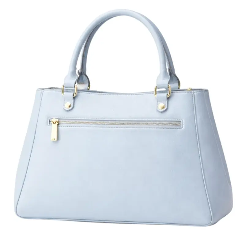 Tuxzen Damen-Handtasche aus Leder in Hellblau – elegantes Design 2