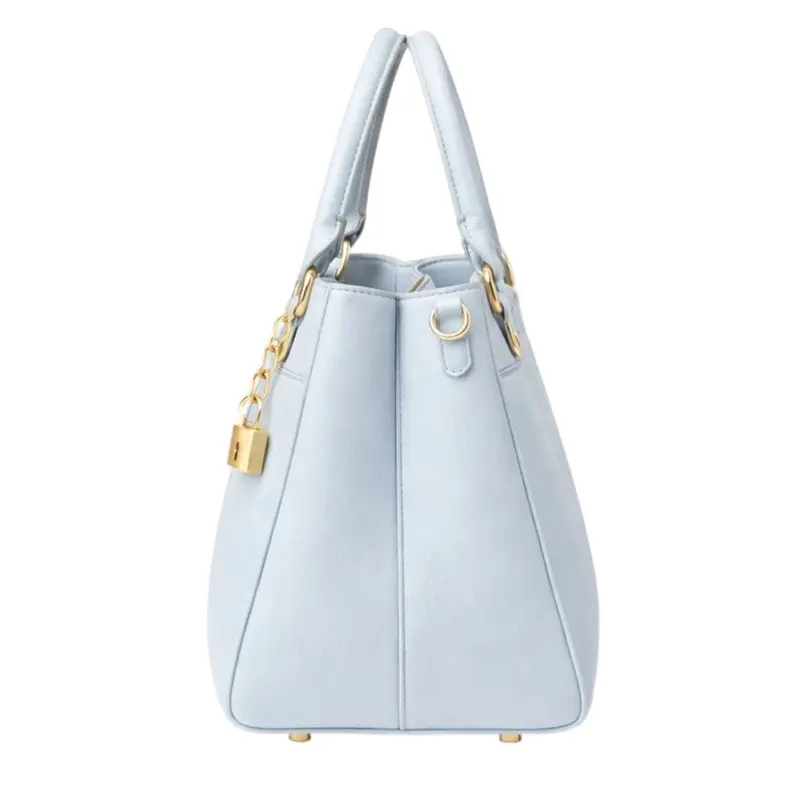 Tuxzen Damen-Handtasche aus Leder in Hellblau – elegantes Design
