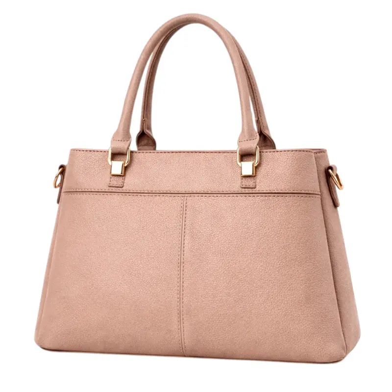 Tuxzen Damen-Ledertasche in Hellbraun – elegantes Schultertaschen-Design 2