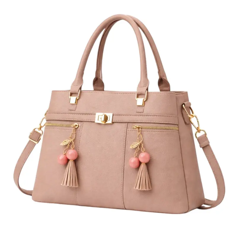 Tuxzen Damen-Ledertasche in Hellbraun – elegantes Schultertaschen-Design