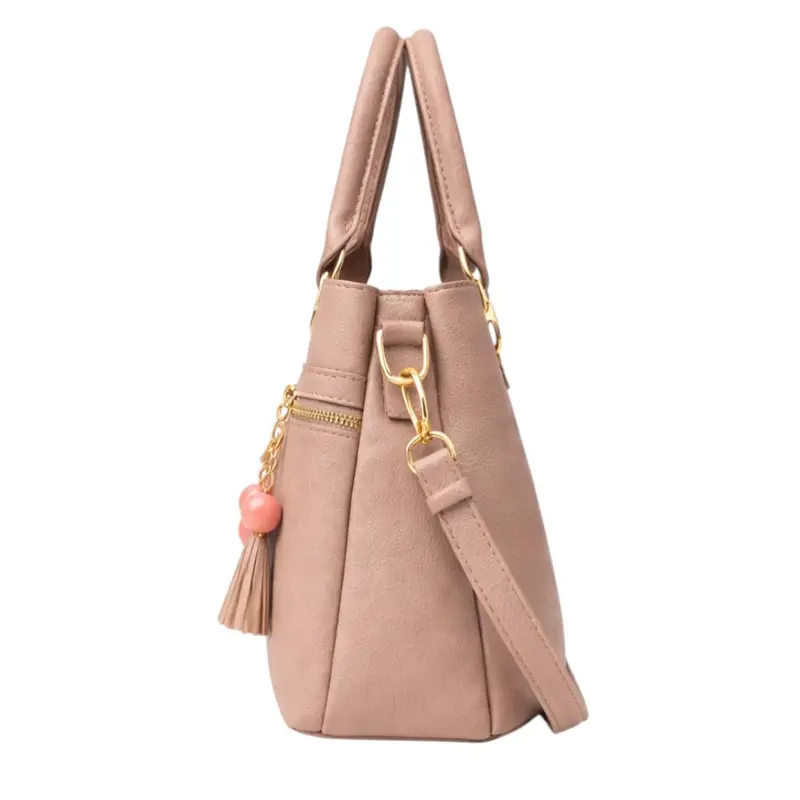 Tuxzen Damen-Ledertasche in Hellbraun – elegantes Schultertaschen-Design