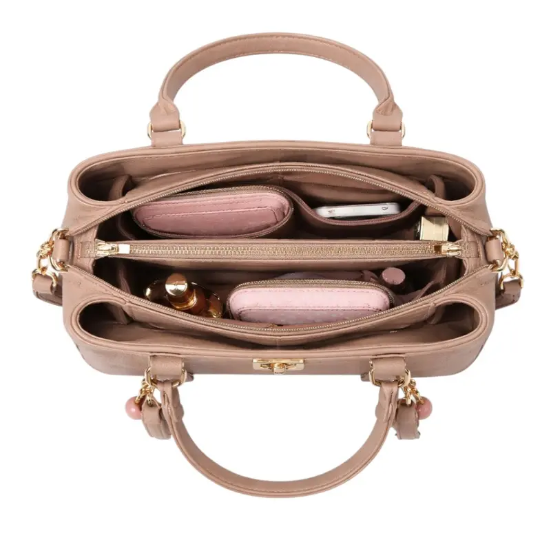 Tuxzen Damen-Ledertasche in Hellbraun – elegantes Schultertaschen-Design