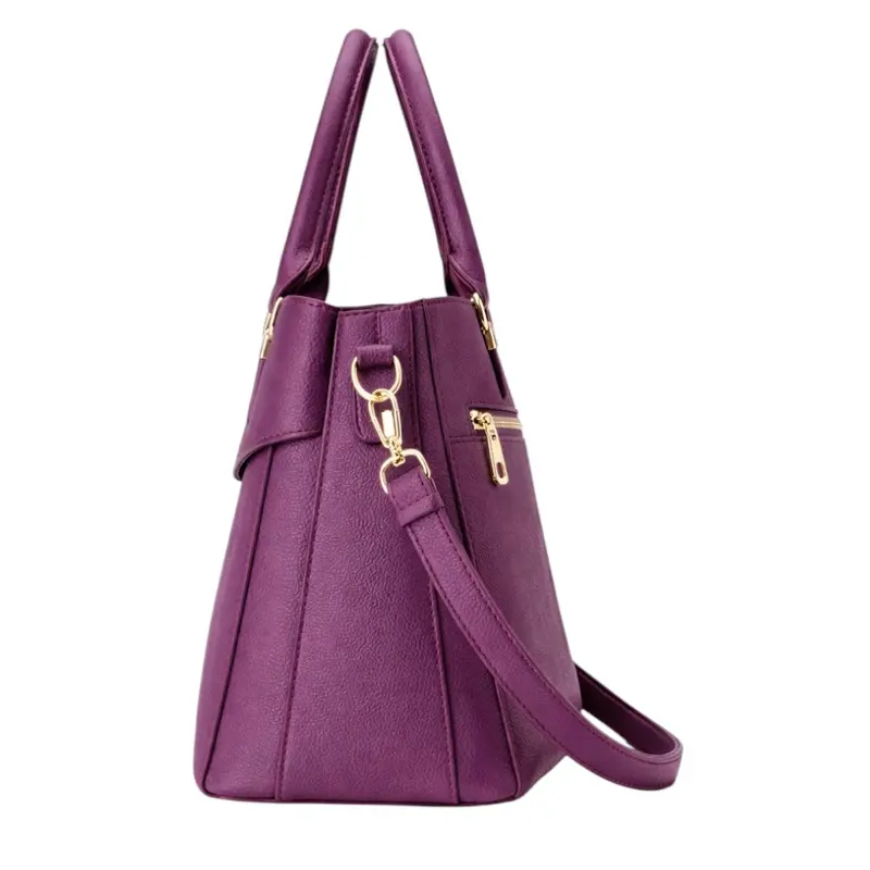 Tuxzen Damen-PURPUR-Shoulderbag aus Kunstleder – Elegant und stilvoll