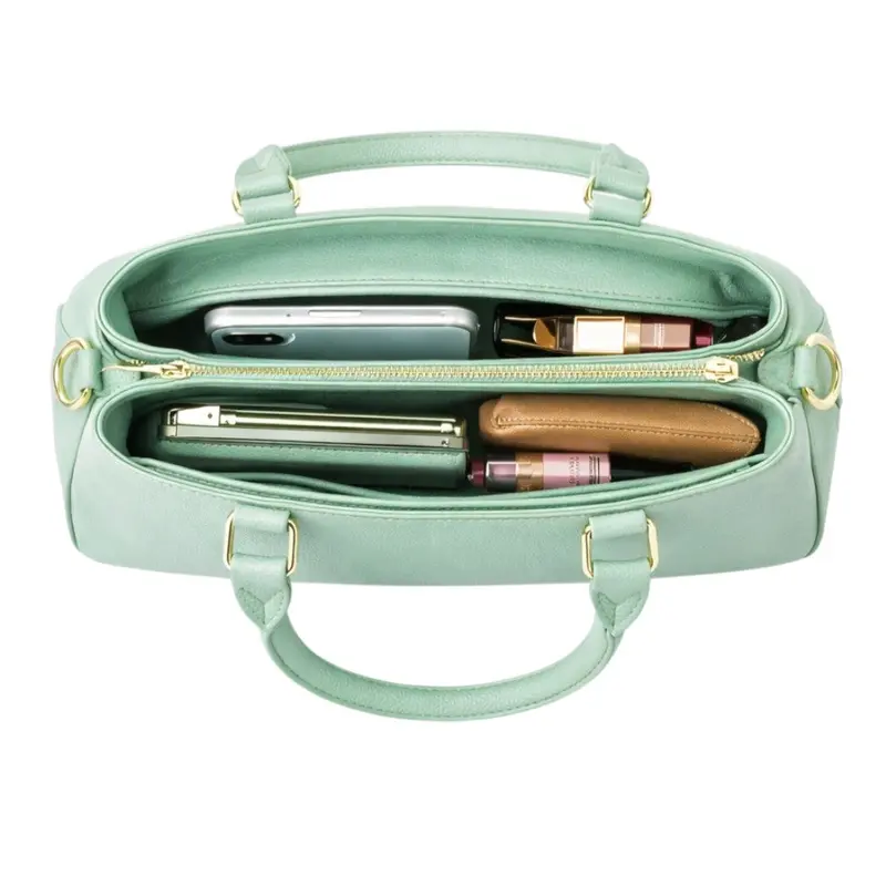Tuxzen Damen Schultertasche aus Kunstleder in Minzgrün – elegantes Design