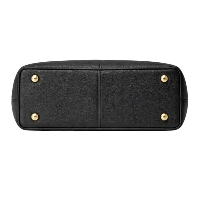 Tuxzen schwarze Ledertasche für Damen – elegante Handtasche mit Top-Handle und modischem Design