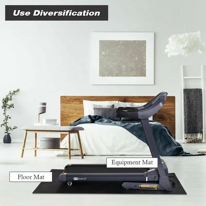 Verstärkte Laufbandmatte für Parkettböden – hochdichtes, wasserdichtes PVC, 91 cm × 198 cm