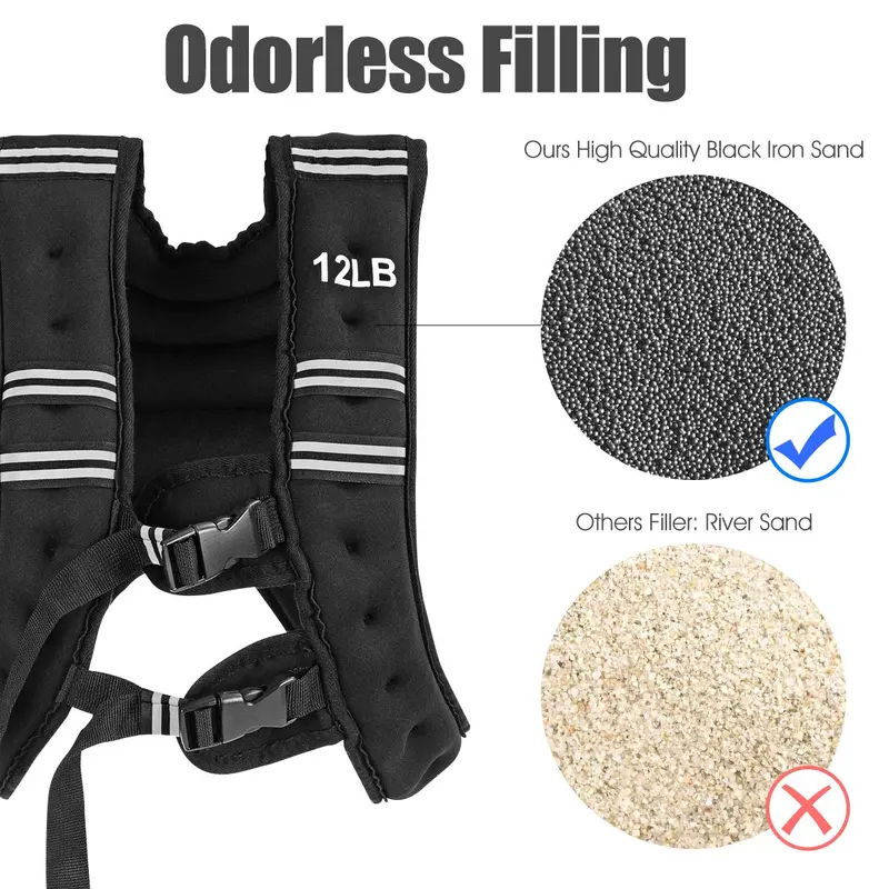 Verstellbare Gewichtsweste, 5,4 kg / 9,1 kg Gewichtsweste für Fitness-Training