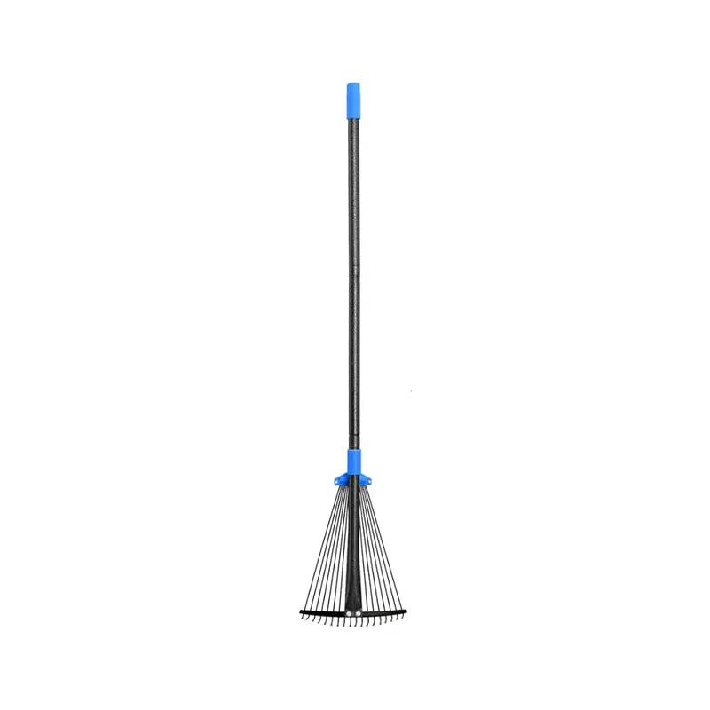 Verstellbarer Metall-Blattrechen mit ausfahrbarem Kopf für Garten und Camping