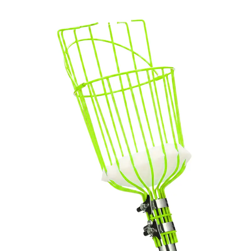 Verstellbarer Obstpicker mit Edelstahlstange und Korb mit Greifklauen 2