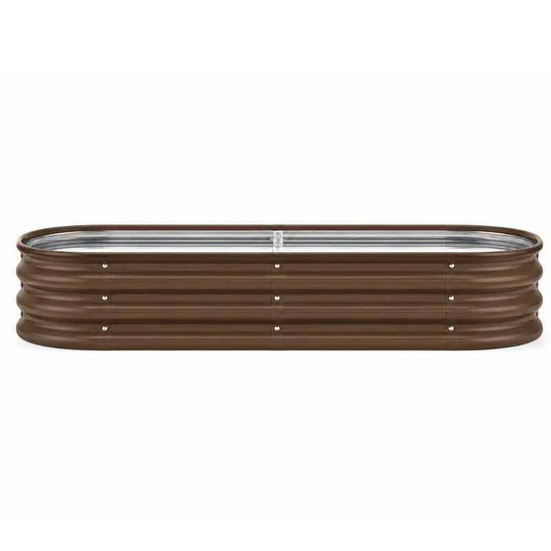 Verzinktes Hochbeet-Set 4 x 2 x 1 ft, metallene Pflanzbox