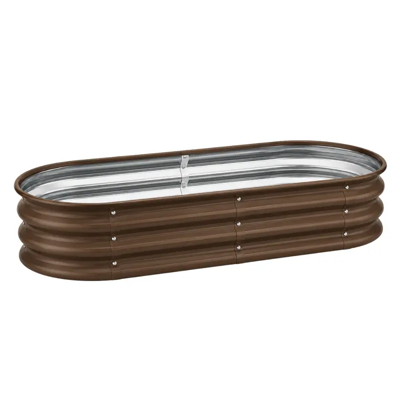 Verzinktes Hochbeet-Set 4 x 2 x 1 ft, metallene Pflanzbox 2