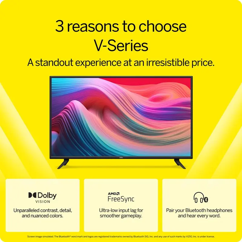 VIZIO 50" V-Series 4K UHD LED-Smart-TV mit Dolby Vision, HDR10, Full-Array-Hintergrundbeleuchtung, IQ Active-Prozessor und V-Gaming-Engine