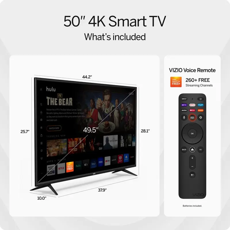 VIZIO 50" V-Series 4K UHD LED-Smart-TV mit Dolby Vision, HDR10, Full-Array-Hintergrundbeleuchtung, IQ Active-Prozessor und V-Gaming-Engine