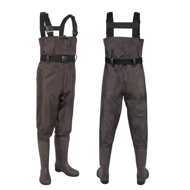 Wasserdichte Bruststiefel aus Nylon und PVC mit integrierten Stiefeln