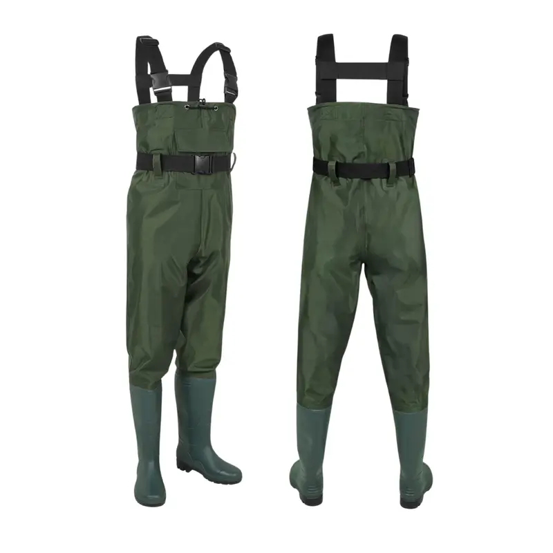 Wasserdichte Bruststiefel aus Nylon und PVC mit integrierten Stiefeln