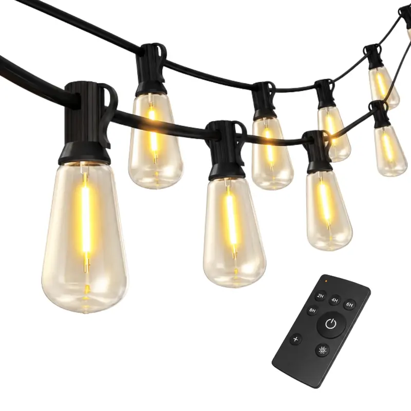 Wassergeschützte, dimmbare LED-Außenlichterkette für Terrasse
