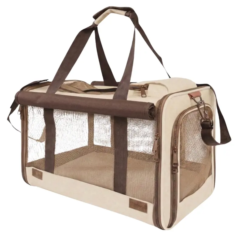 Weicher Tiertransporter mit Mesh-Panels, Top- und Seiteneinstieg
