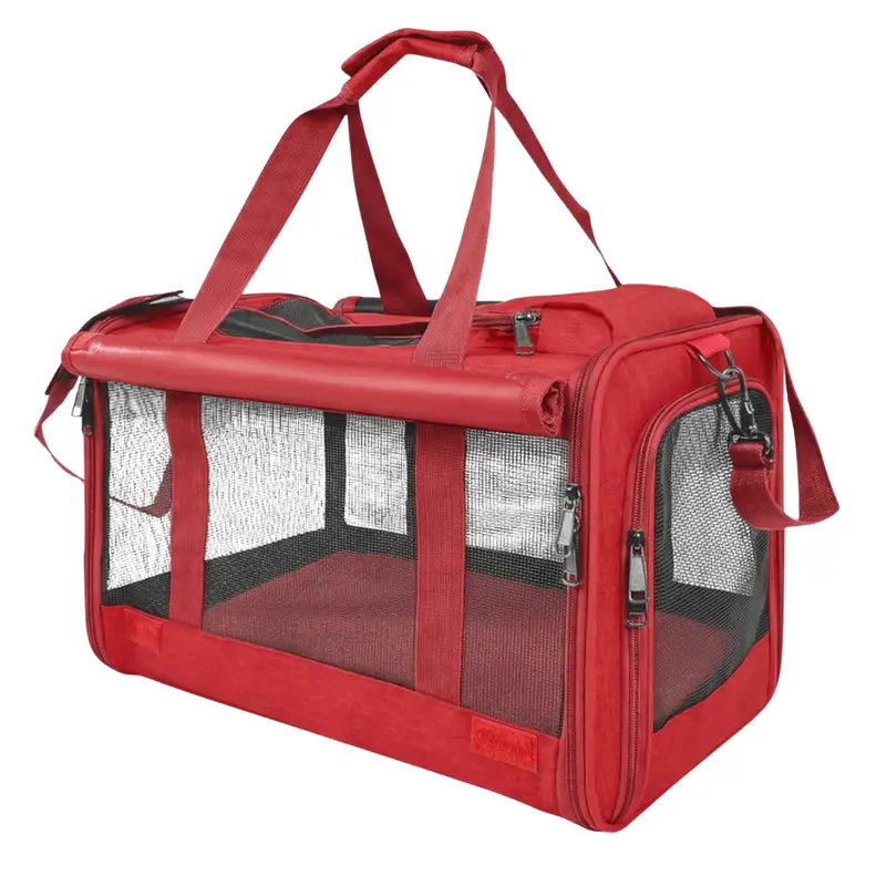 Weicher Tiertransporter mit Mesh-Panels, Top- und Seiteneinstieg