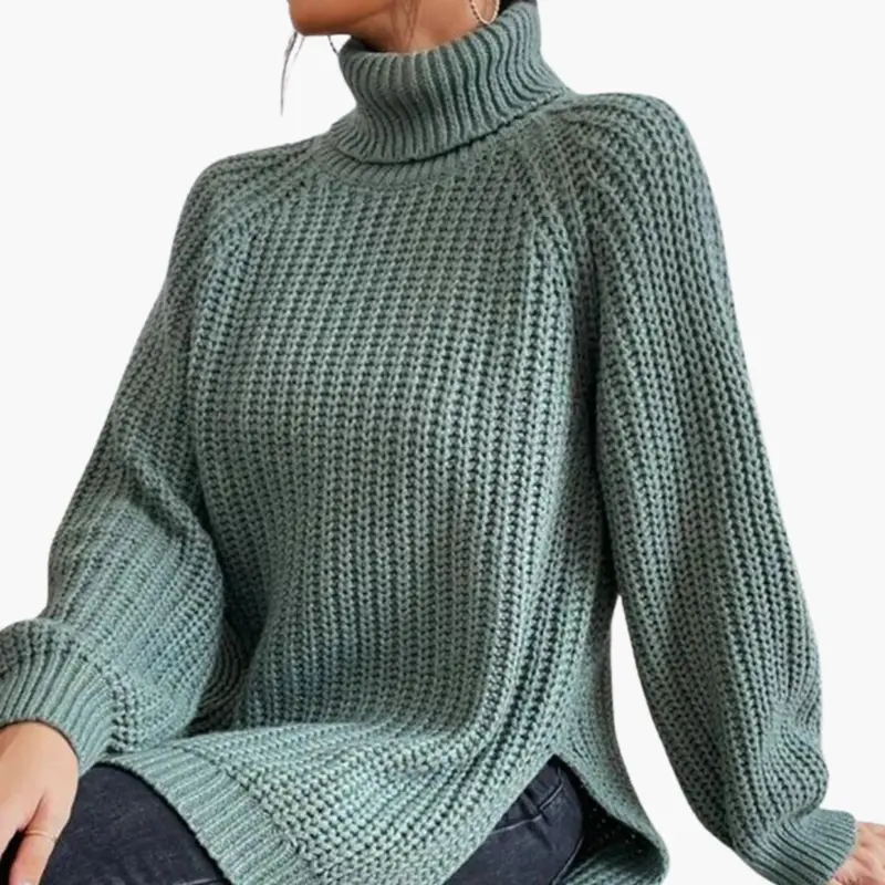 Weit geschnittener Rollkragenpullover für Damen – Oversized 2