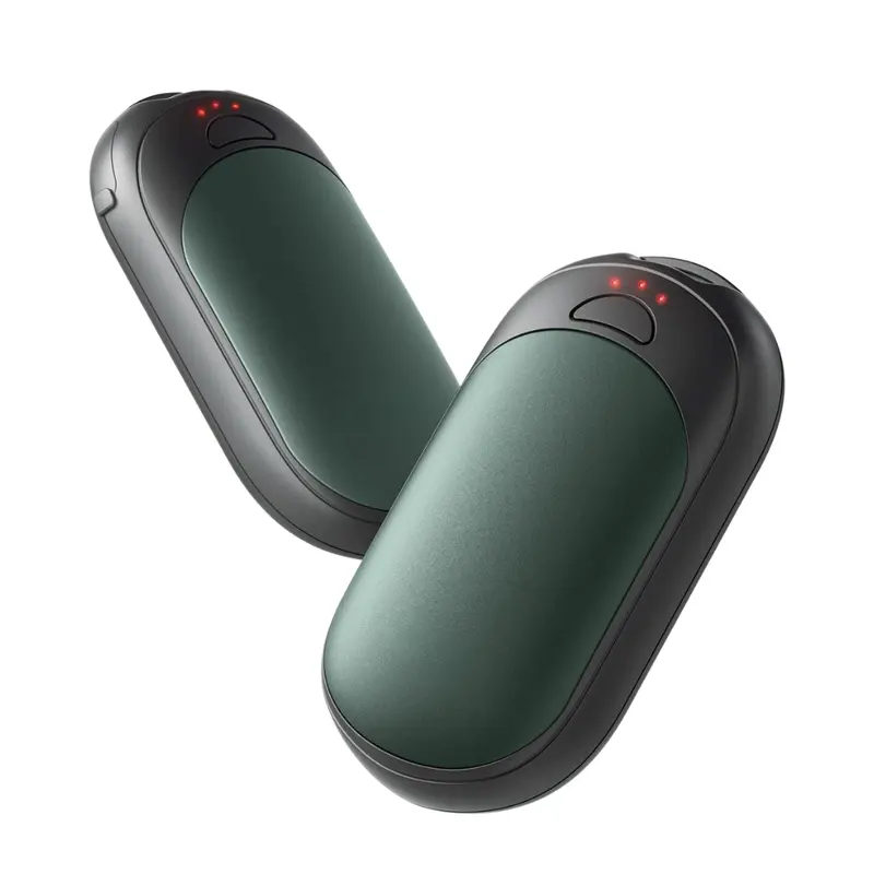 Wiederaufladbarer Aluminium-Handwärmer im 2er-Set, USB-C-Anschluss, 3 Heizstufen 2