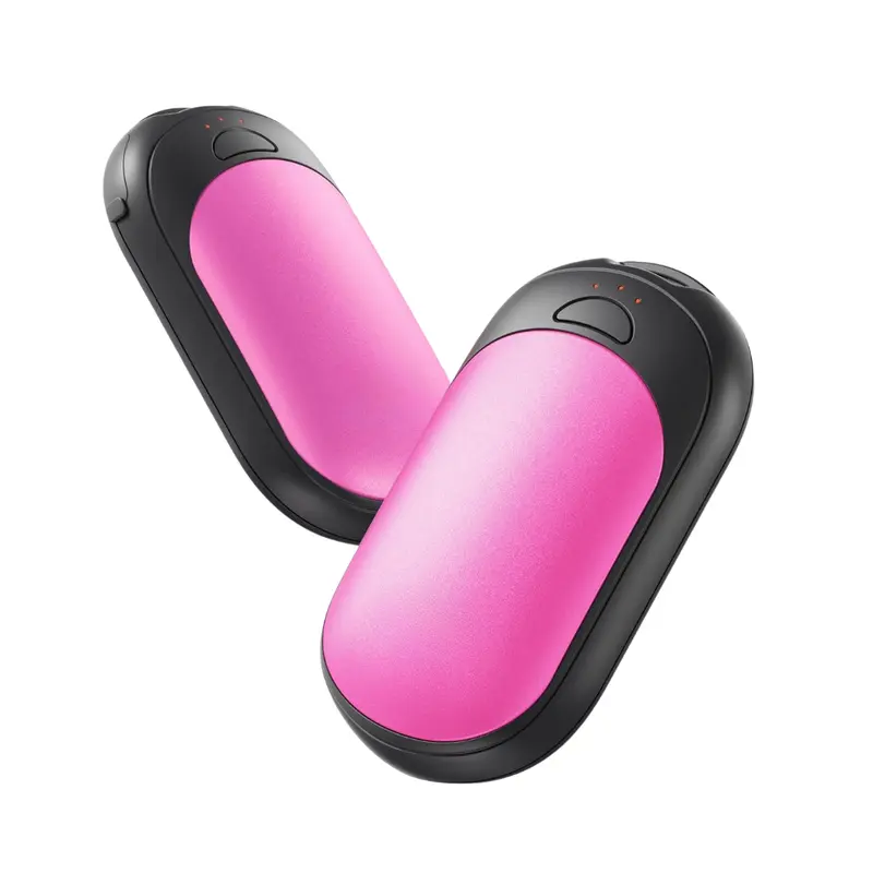 Wiederaufladbarer Aluminium-Handwärmer im 2er-Set, USB-C-Anschluss, 3 Heizstufen
