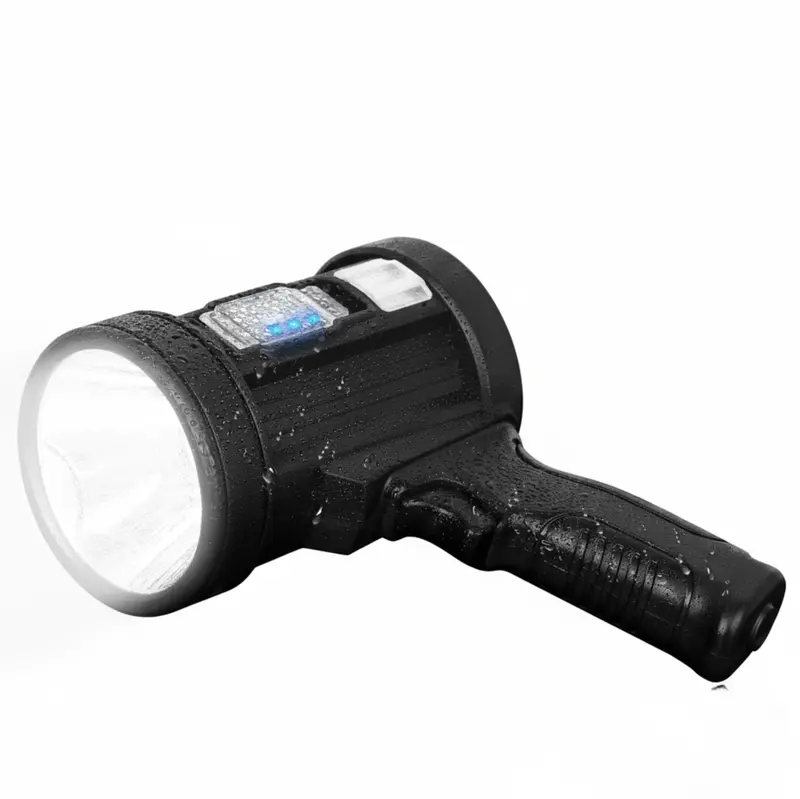 Wiederaufladbarer LED-Scheinwerfer mit 90.000 Lumen, Solarstrom und Flutlicht