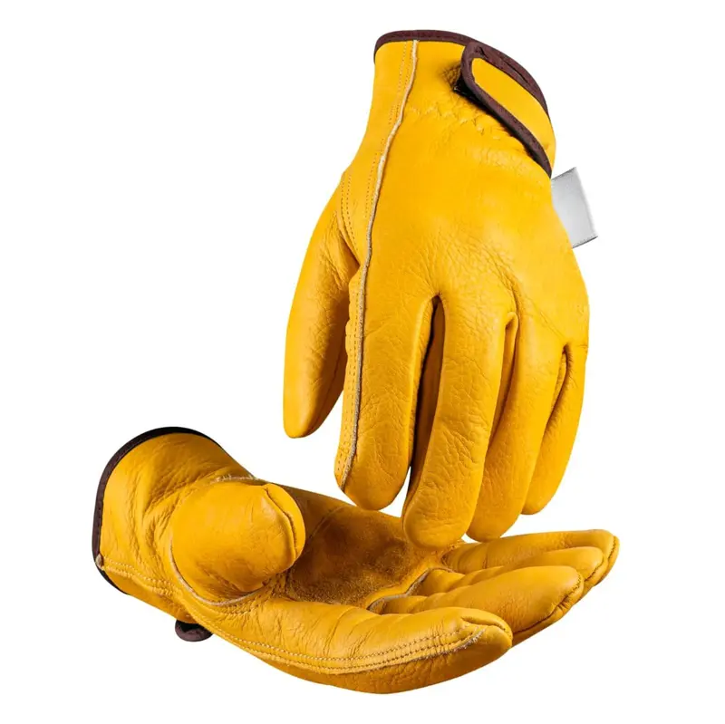 Winter-Arbeitshandschuhe aus Leder mit isolierter Futterung und Vollnarbigem Rindsleder 2