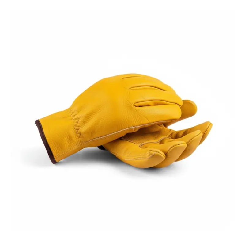 Winter-Arbeitshandschuhe aus Leder mit isolierter Futterung und Vollnarbigem Rindsleder