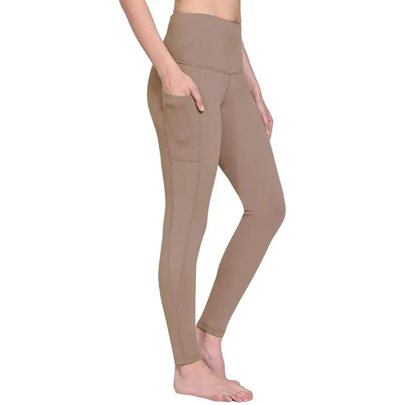 Winter-Leggings für Damen mit Fleece-Futter, Taschen und hoher Taille