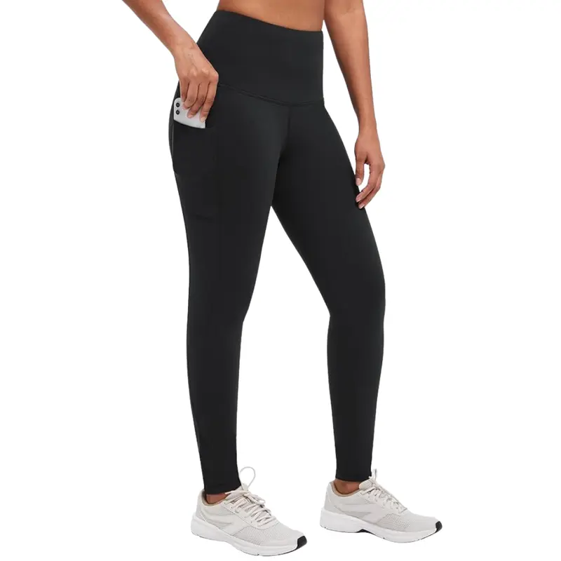 Winter-Leggings für Damen mit Fleece-Futter, Taschen und hoher Taille