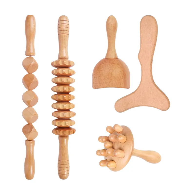 Wood Therapy 5-in-1 Holz-Massage-Set für Ganzkörperanwendung 2