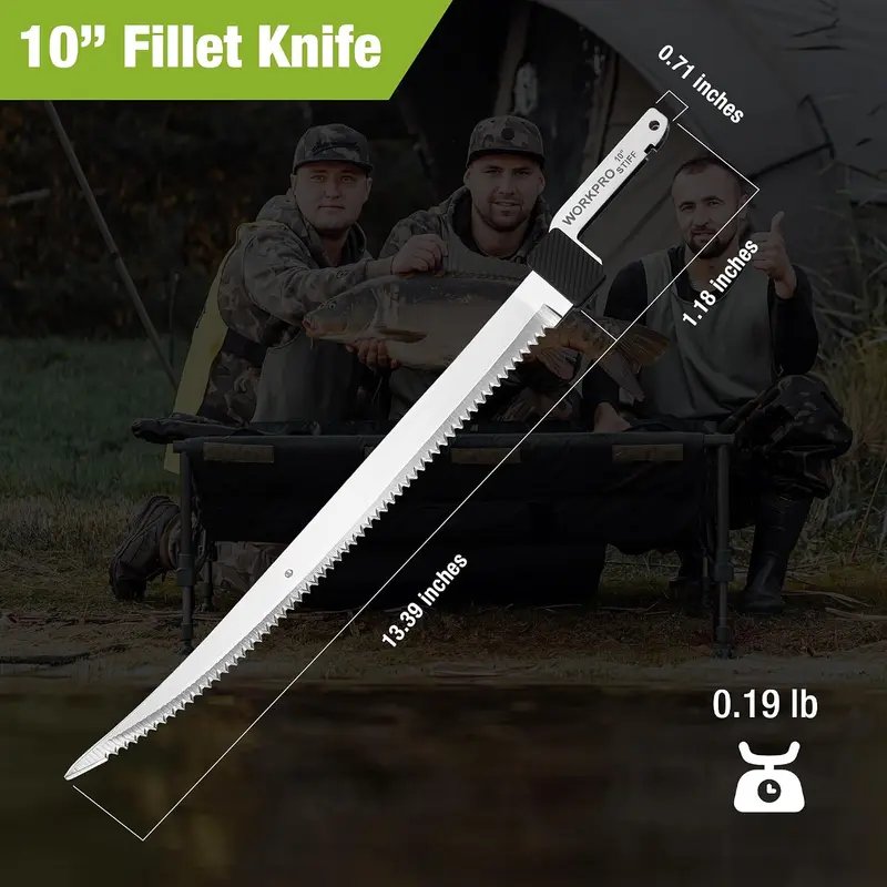WORKPRO 10" Ersatzklingen für den 12-V-akkubetriebenen elektrischen Filetiermesser (Modell W125223AH) 2