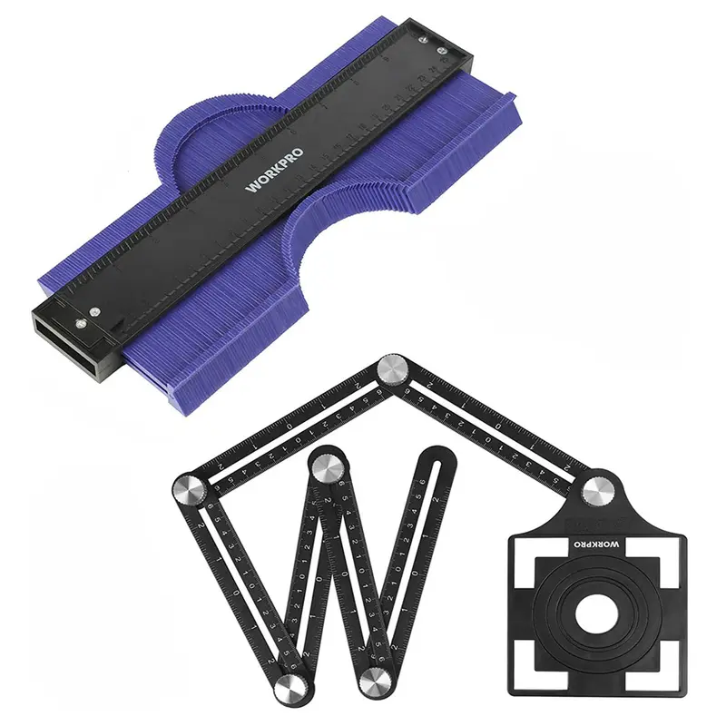 WORKPRO 10" Konturlehre und 6-seitiges Winkelmessgerät – Kombi-Set