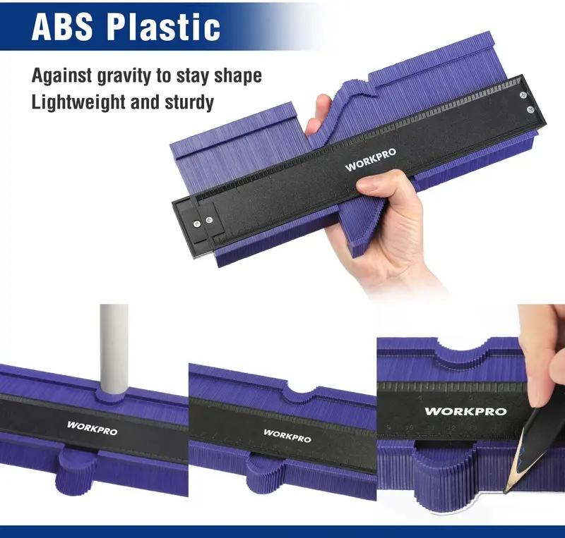 WORKPRO 10" Konturlehre und 6-seitiges Winkelmessgerät – Kombi-Set 2