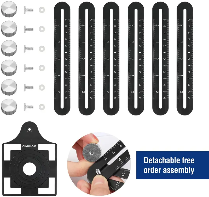 WORKPRO 10" Konturlehre und 6-seitiges Winkelmessgerät – Kombi-Set