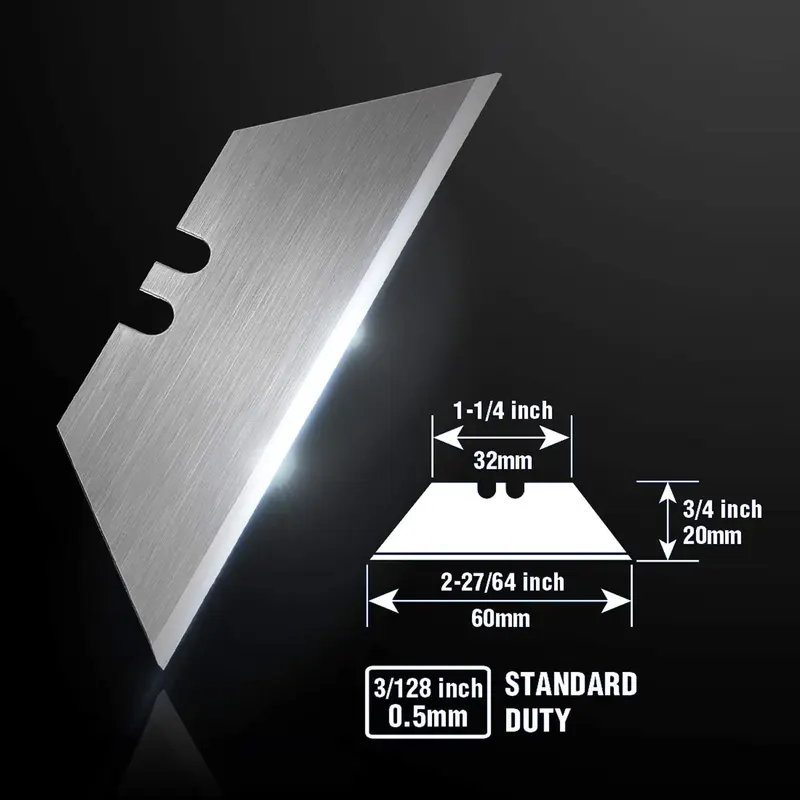 WORKPRO 100 Pcs Utility Knife Blades SK5 Steel with Dispenser