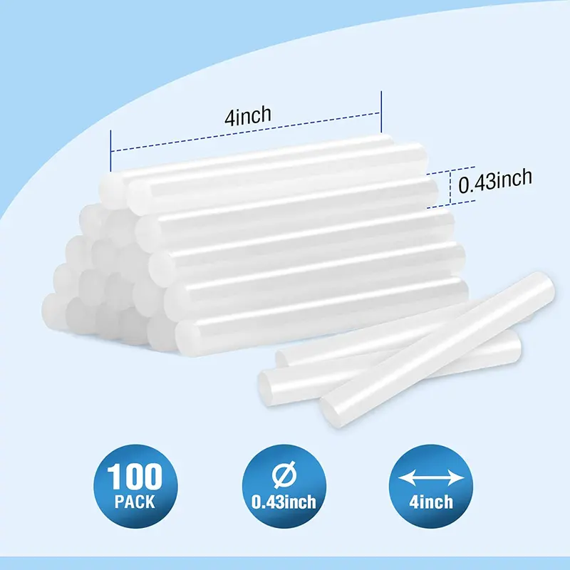 WORKPRO 100er-Pack Vollformat-Hot-Melt-Klebestifte, kompatibel mit den meisten Klebepistolen 2