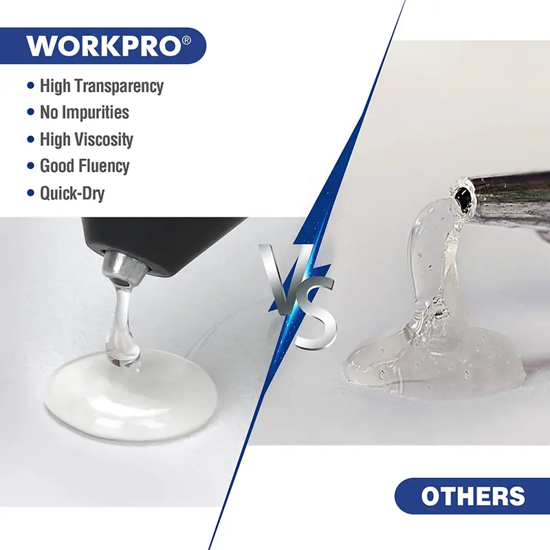 WORKPRO 100er-Pack Vollformat-Hot-Melt-Klebestifte, kompatibel mit den meisten Klebepistolen