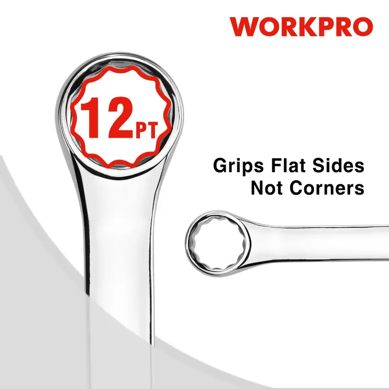 WORKPRO 12-teiliges Premium-Cr-V-Kombi-Schlüssel-Set