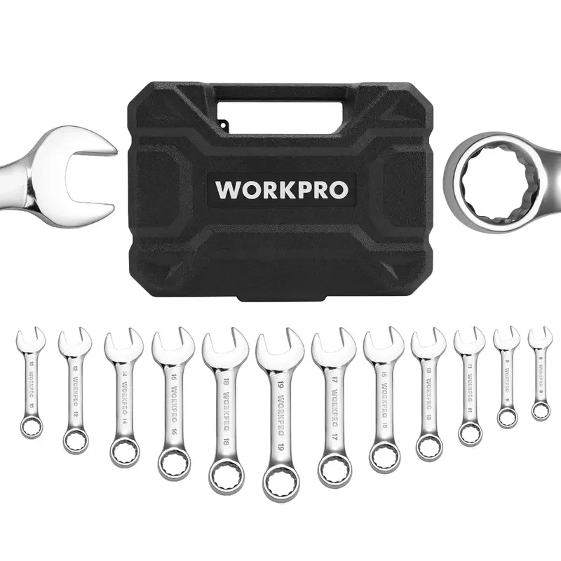 WORKPRO 12-teiliges Stubby-Kombi-Schlüssel-Set