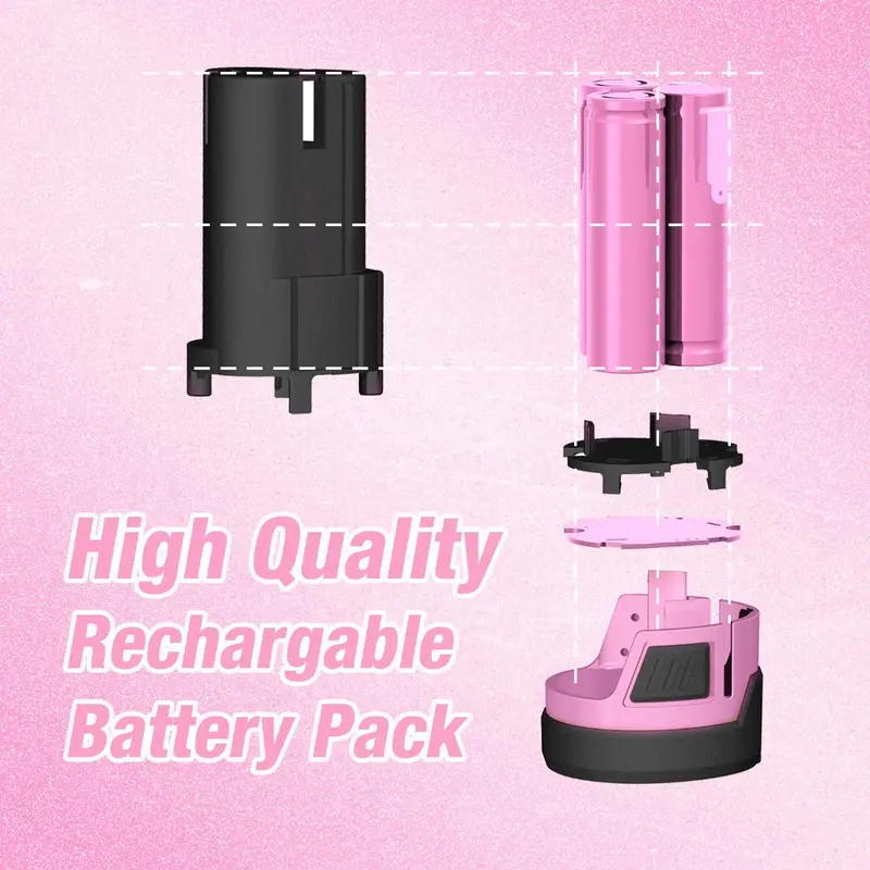 WORKPRO 12-V-Lithium-Ionen-Ersatzakku für rosa kabellose Bohrschrauber mit 12 V