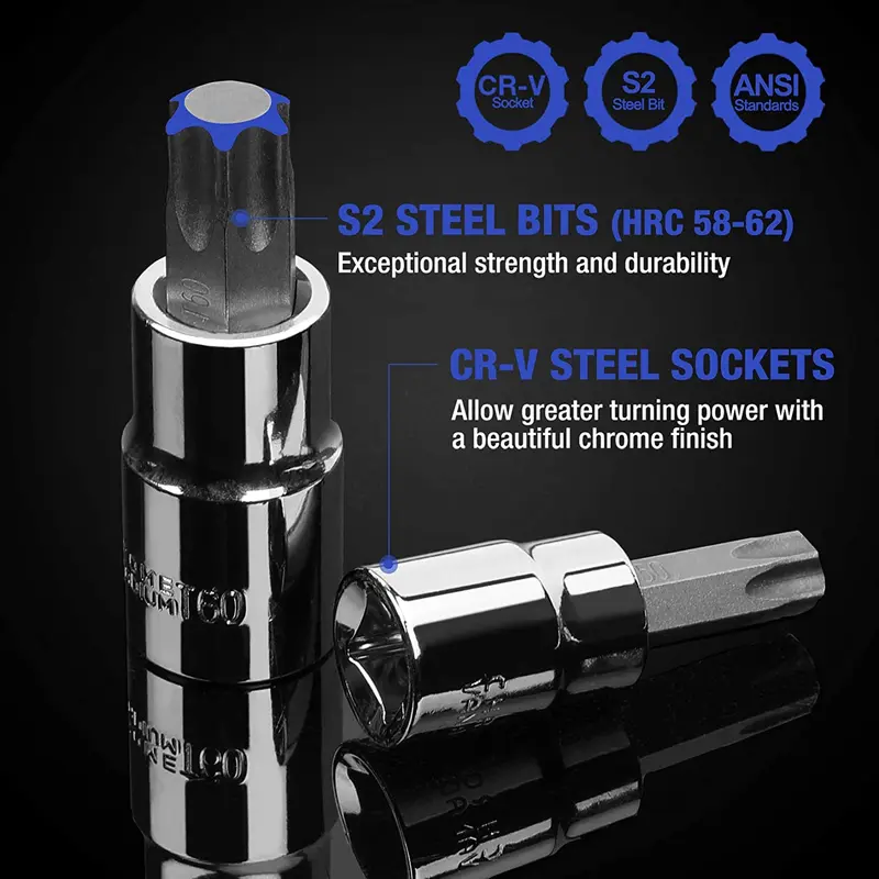 WORKPRO 13-teiliges Torx-Bit-Socket-Set (nur für Handgebrauch)